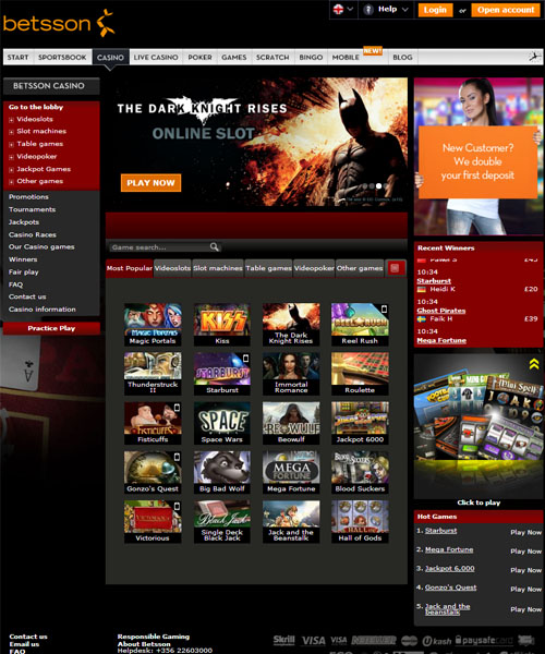 Betsson Casino Games