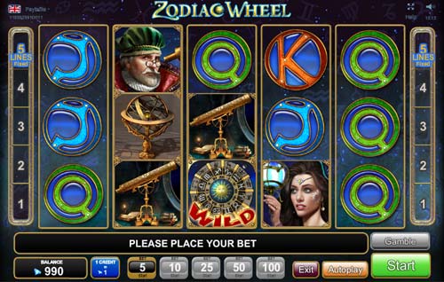 play amazing free video slot Zodiac Wheel