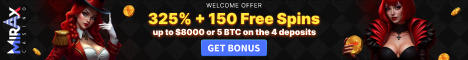 Claim Mirax Casino Welcome Offer