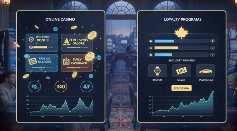 Canadian casino players comparing wagering requirements in promotions and loyalty programs.