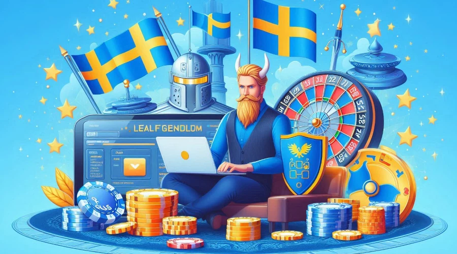 Illustration of international online casinos accessible to Swedish players, highlighting bonuses, game variety, and legal freedom.