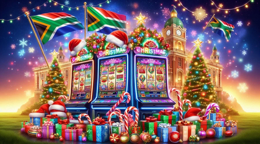Festive Christmas-themed online slots South Africans can play in December featuring Sweet 16 Blast Xmas Edition, Big Santa, and Swindle All the Way.