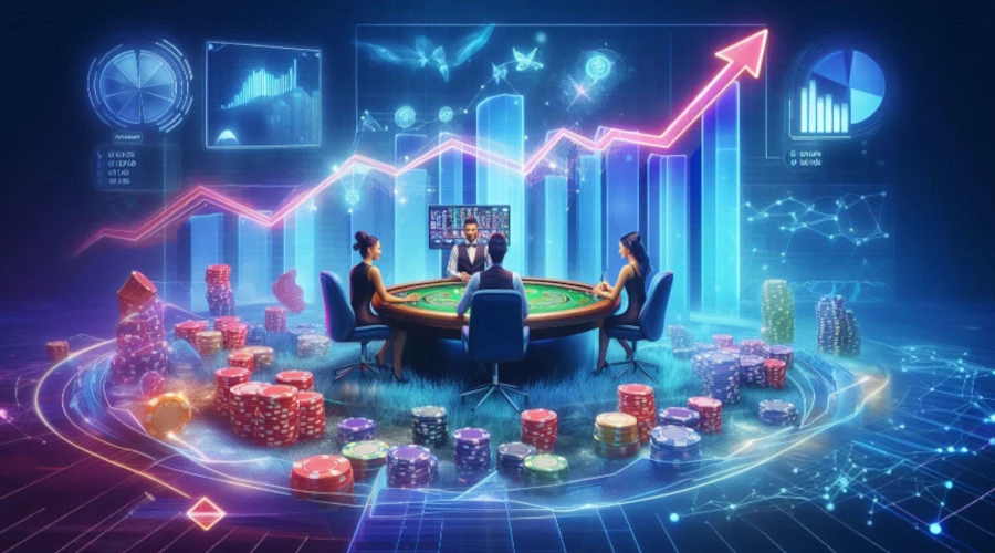 Live dealer casino games with real dealers streaming online, showing growth in market trends.