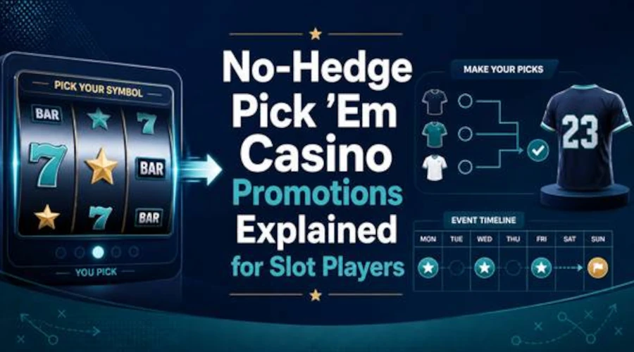 Pick Em casino promotion hero graphic