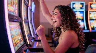 Someone winning a slots jackpot