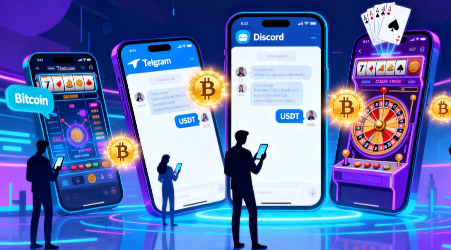 Casino bots on Telegram, Discord, and Viber with crypto payouts and chat-based bonuses