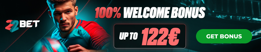 Claim Sports Bonus at 22bet