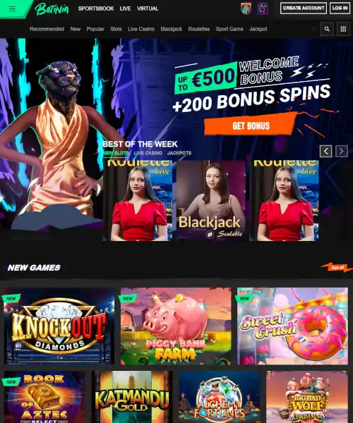 Betinia Casino review