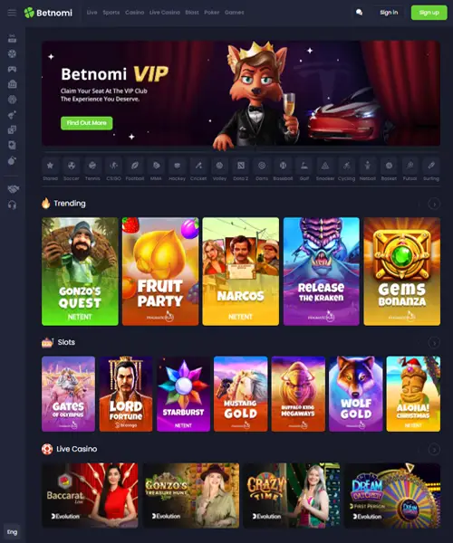 Betnomi Casino review