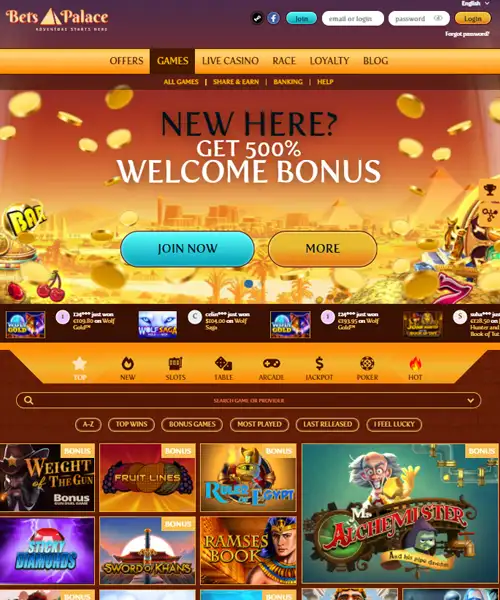 BetsPalace Casino review