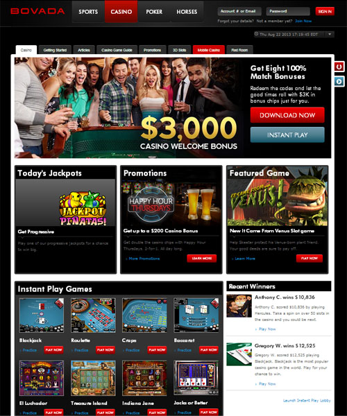 where to find bovada casino game history