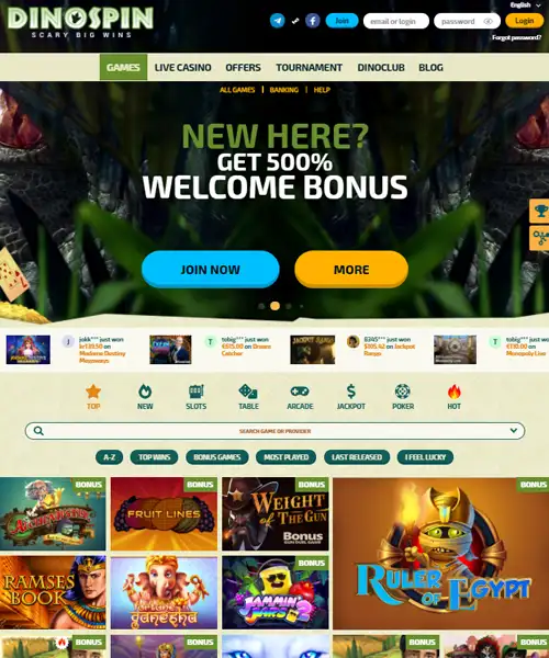 DinoSpin Casino review