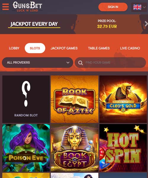 Gunsbet Casino review