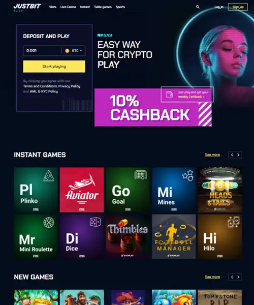 Justbit Casino review
