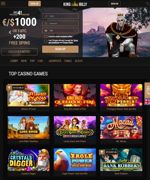 King Billy Casino review