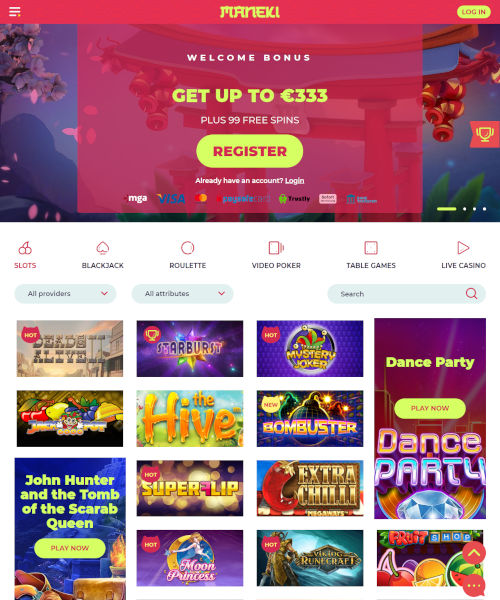 Maneki casino mobile app