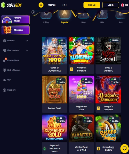 Slotsgem Casino review