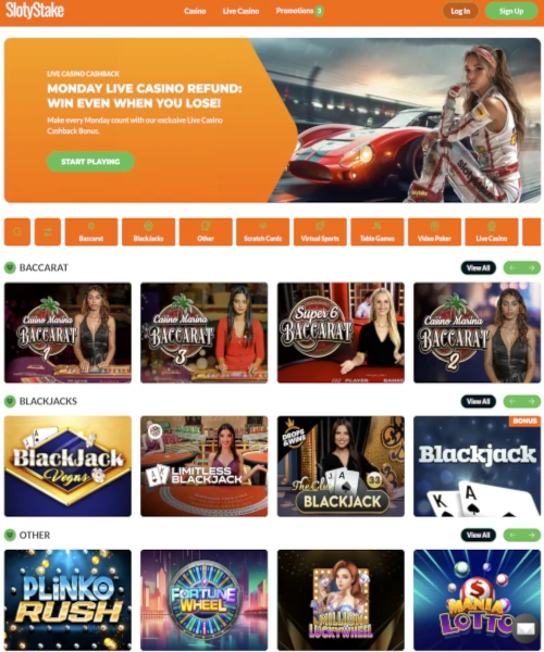 SlotyStake Casino review