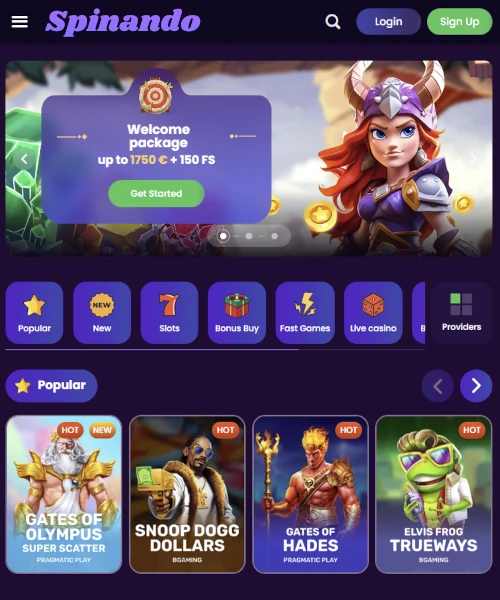 Spinando Casino review