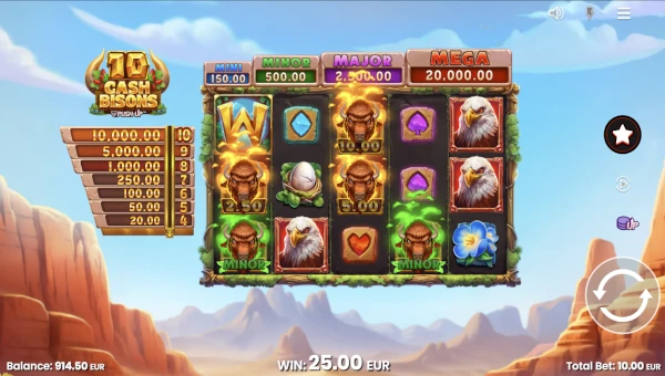 10 Cash Bisons Base Game Screenshot – Showing Features