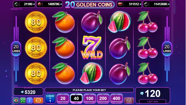 20 Golden Coins base game review