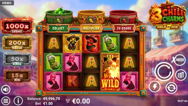3 Chili Charms Base Game Screenshot – Showing Features