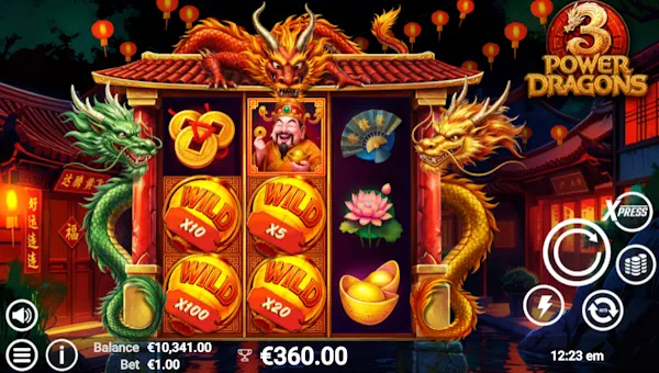 3 Power Dragons Base Game Screenshot – Showing Features