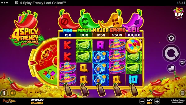 4 Spicy Frenzy Base Game Screenshot – Showing Features