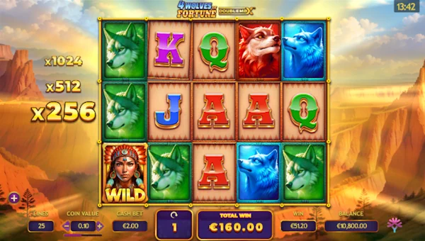 4 Wolves of Fortune DoubleMax bonus game