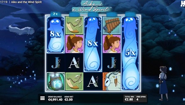 Aiko and the Wind Spirit bonus game