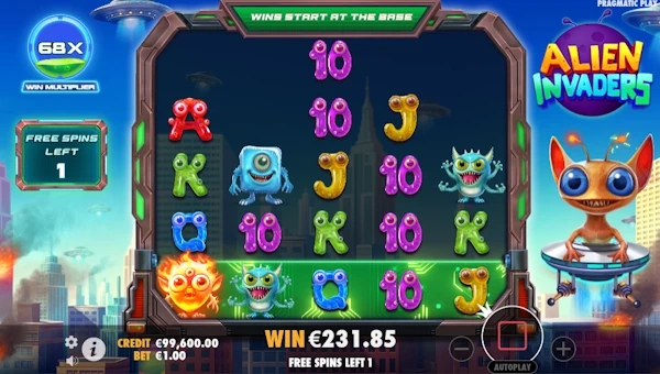 Alien Invaders bonus game