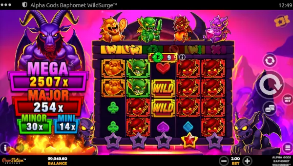 Alpha Gods Baphomet Base Game Screenshot – Showing Features