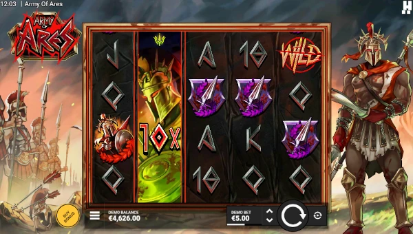 Army of Ares slot base game screenshot