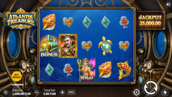 Atlantis Treasure Base Game Screenshot – Showing Features