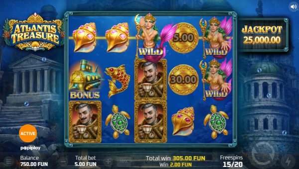 Atlantis Treasure Bonus Game – Free Spins Features