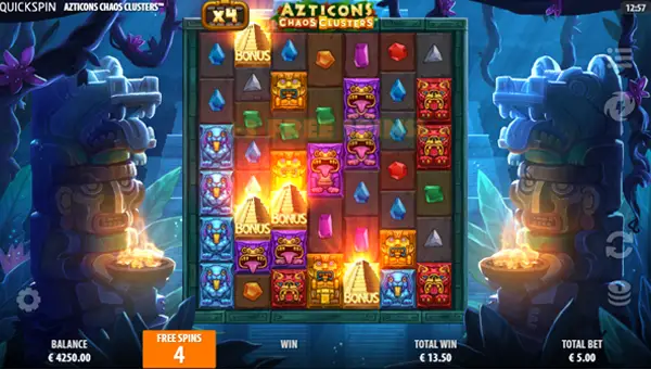 Azticons Chaos Clusters free spins