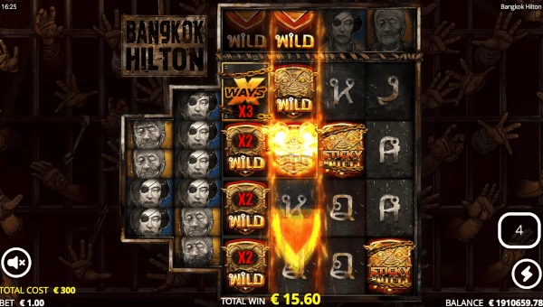 Bonus Game and Free Spins in Bangkok Hilton Slot by Nolimit City