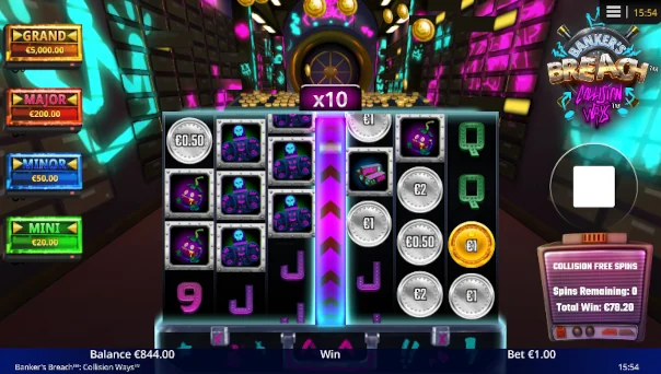 Bankers Breach Collision Ways Bonus Game – Free Spins Features