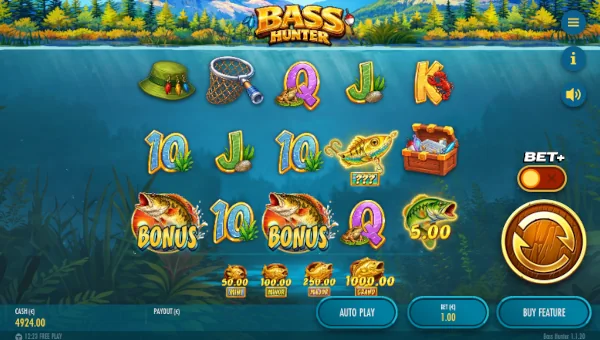 Bass Hunter Base Game Screenshot – Showing Features