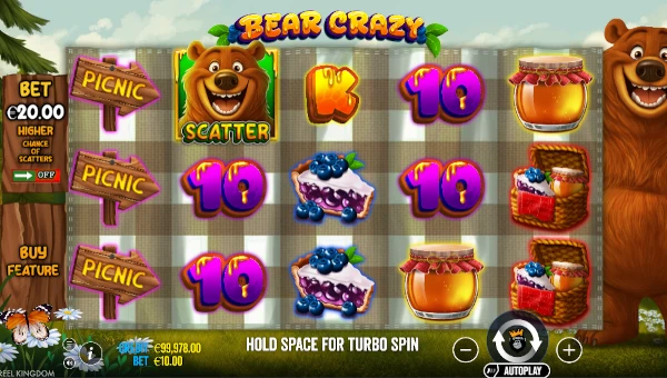 Bear Crazy Base Game Screenshot – Showing Features