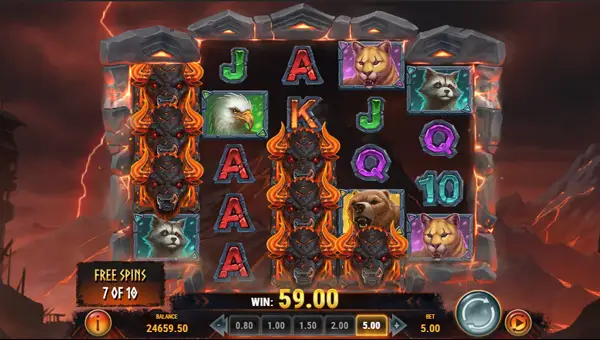 Beasts of Fire free spins