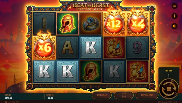 Beat the Beast Dragons Wrath free spins
