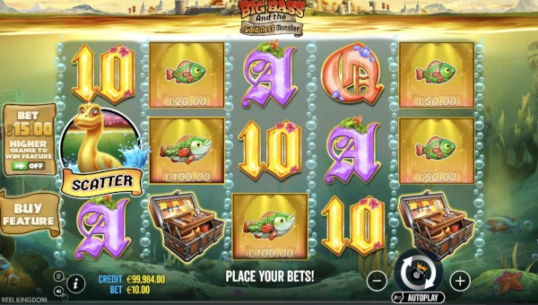 Big Bass and the Gold Ness Monster Slot Base Game