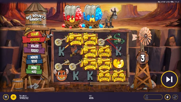 Big Bounty Bandits 3 Pots Bonus Game – Free Spins Features