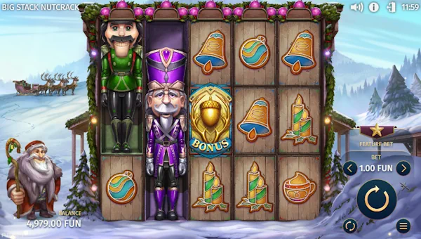 Big Stack Nutcrack slot base game