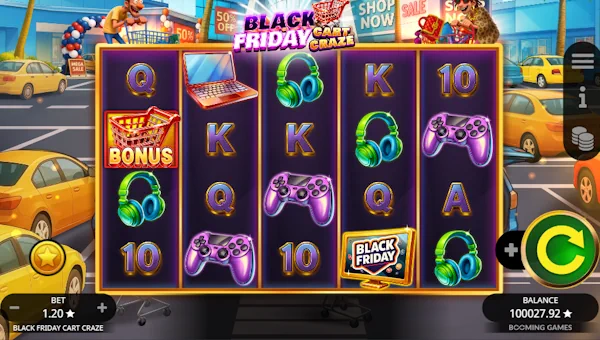 Black Friday Cart Craze slot base game screenshot