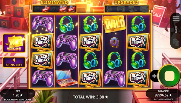 Black Friday Cart Craze free spins and bonus mode