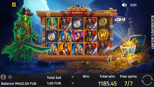 Blackbeards Bounty bonus game