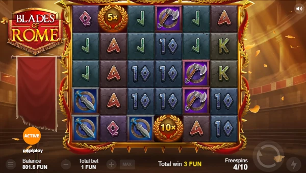 Blades Of Rome Bonus Game – Free Spins Features