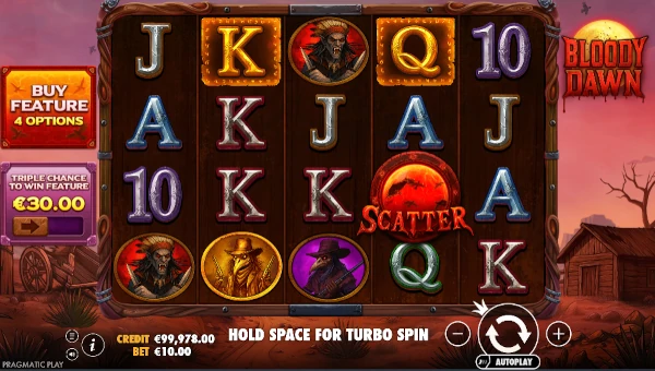 Bloody Dawn slot base game screenshot